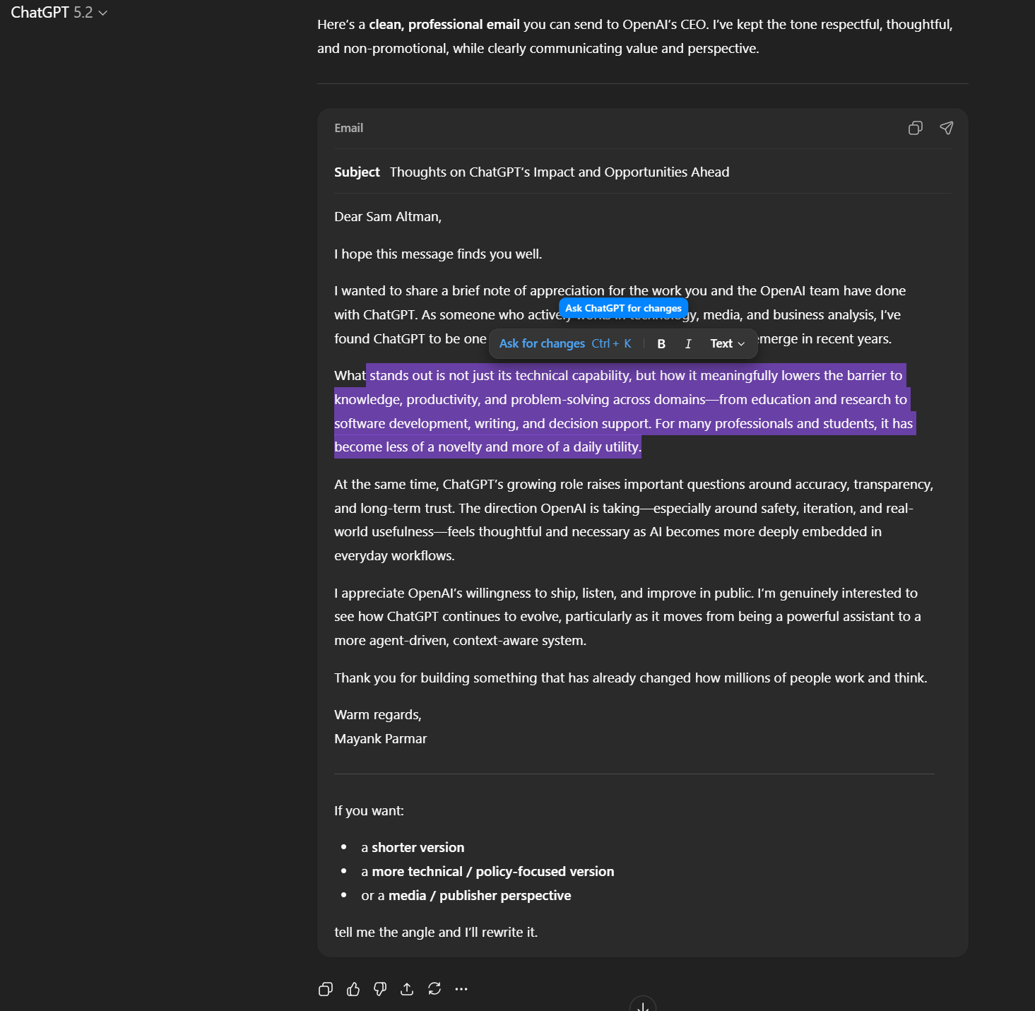ChatGPT’s Evolving Interface: Shifting from Conversational AI to Integrated Productivity Platform through Adaptive Content Structuring