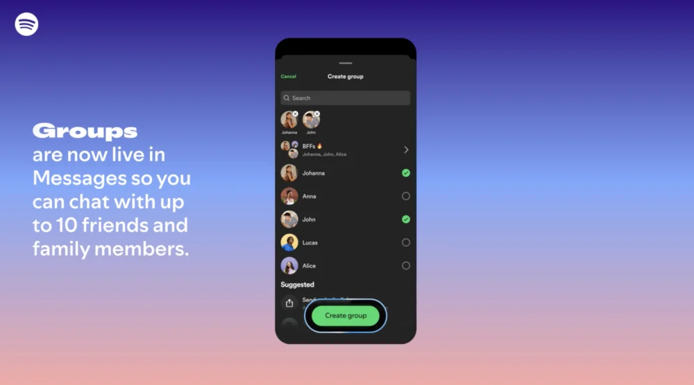 Spotify Catalogs a New Era of Shared Audio Experiences with Group Messaging Expansion