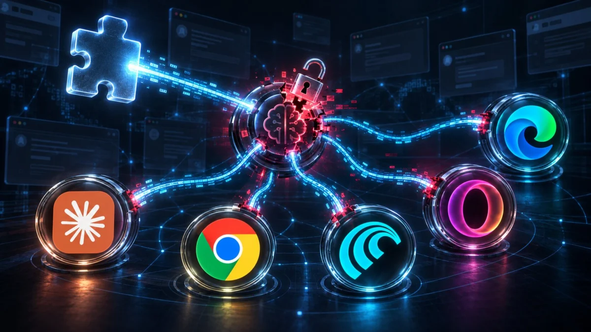 Exploiting Integrated AI: A Novel Attack Vector Subverts Browser Agents Through Malicious Extensions